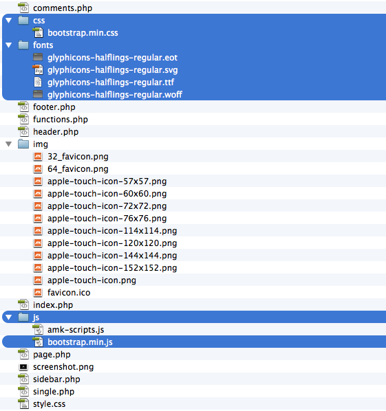 Estructura de carpeta