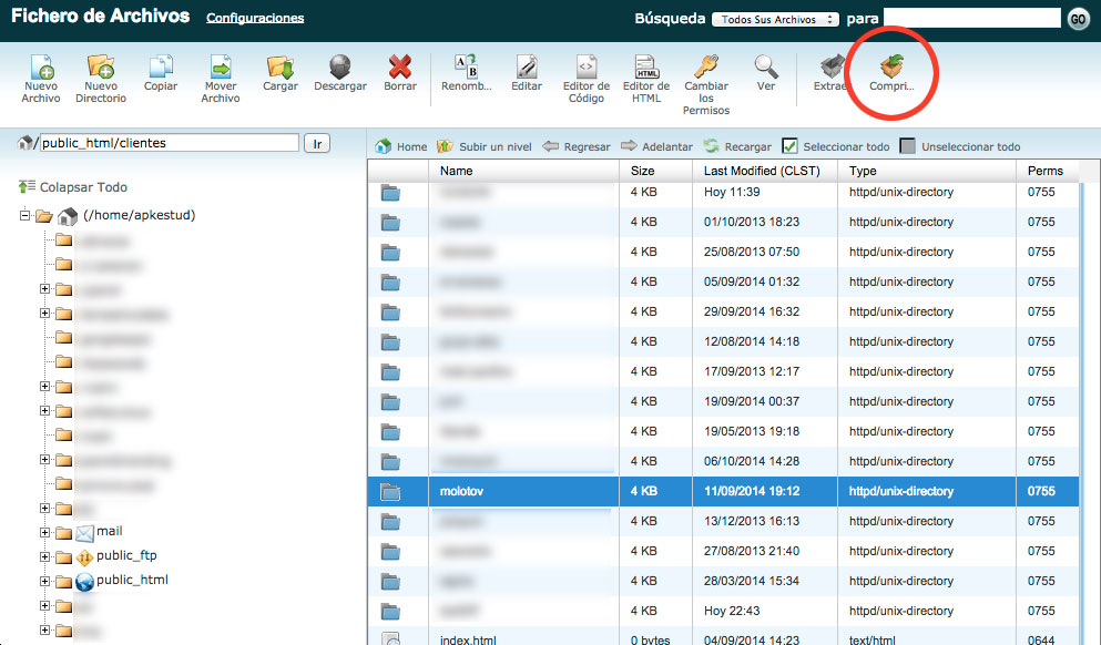 trasladar sitio en WordPress 1