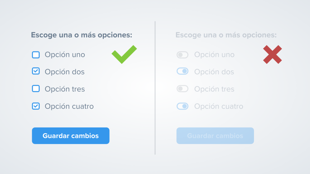 Diseño de Formularios Checkbox vs Switch Francisco Aguilera G.
