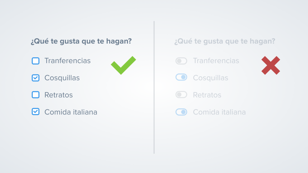 Diseño de Formularios Checkbox vs Switch Francisco Aguilera G.