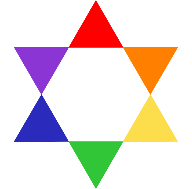 Rosa cromática - Colores secundarios