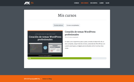 Página de Mis Cursos