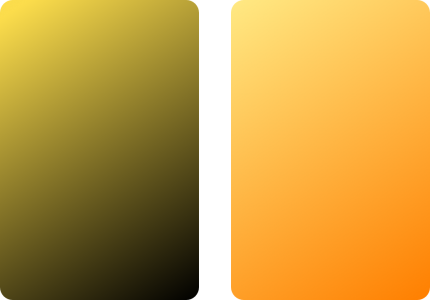 Degradado desde amarillo, usando negro y naranja para oscurecer